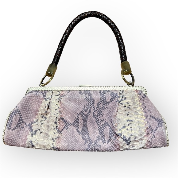 Adrienne Vittadini snake skin baguette bag - Picture 1 of 16